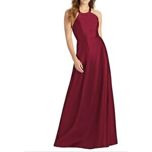 Red Dress - Alfred Sung Formal Dress, Burgundy Size 18